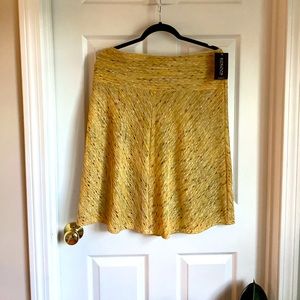 NWT Gold Yellow with Multicolor Flecks A-line Skirt Medium